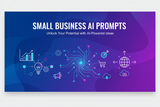 Premium blue-and-gold Small Business AI Prompts purchase guide for small business AI prompts for solo founders, designed for solo founders handling sales, delivery and marketing