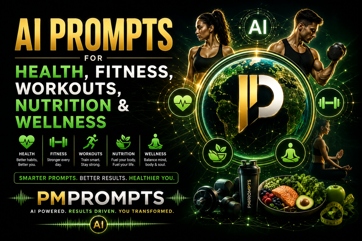AI prompts for health fitness workouts nutrition and wellness - PMPrompts